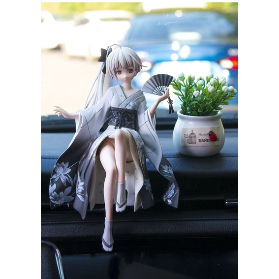 SHET Samurai Geisha Anime Action Figure Aksesoris Hiasan Dashboard Mobil