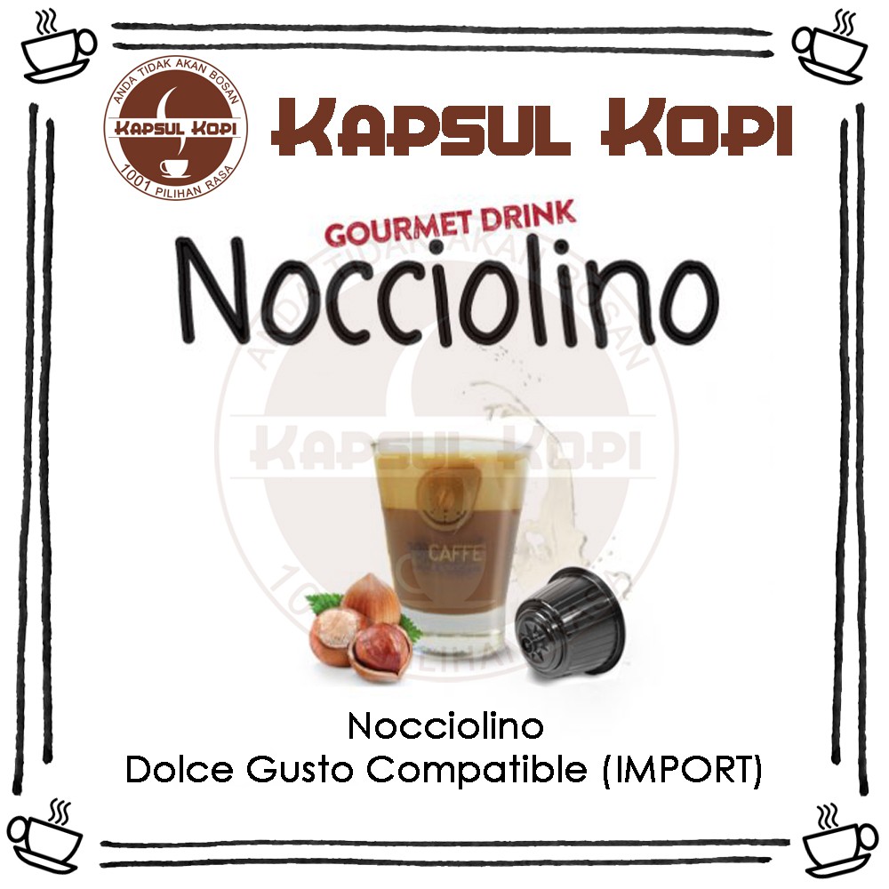 

Ecer Nocciolino Hazelnut KapsulKopi Impor Dolce Gusto Compatible Coffee Capsule