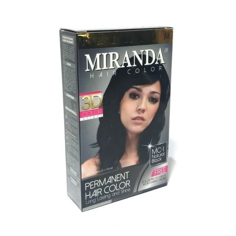 SEMIR RAMBUT MIRANDA BLACK HITAM MC1 pewarna rambut permanen miranda hitam