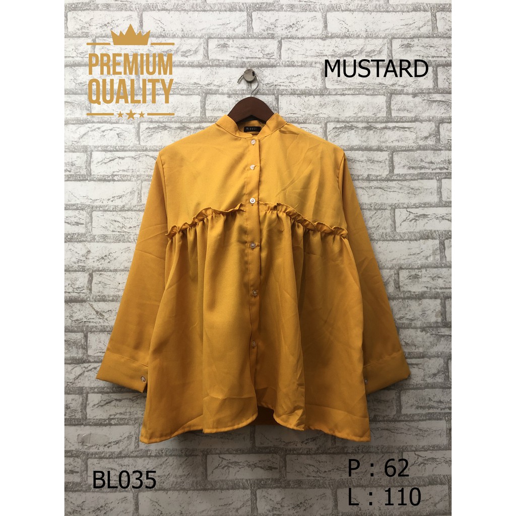 BLOUSE BAJU ATASAN GARIN SHANGHAI REMPEL KANCING JUMBO BLOUSE BAJU ATASAN GARIN SHANGHAI REMPEL KANCING JUMBO