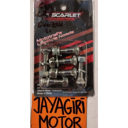 Baut Gear KLX CRF 150 BF Dtracker Mur Scarlet GearSet Baud Blkg Gigi Tarik Sprocket S L Baja Rantai 