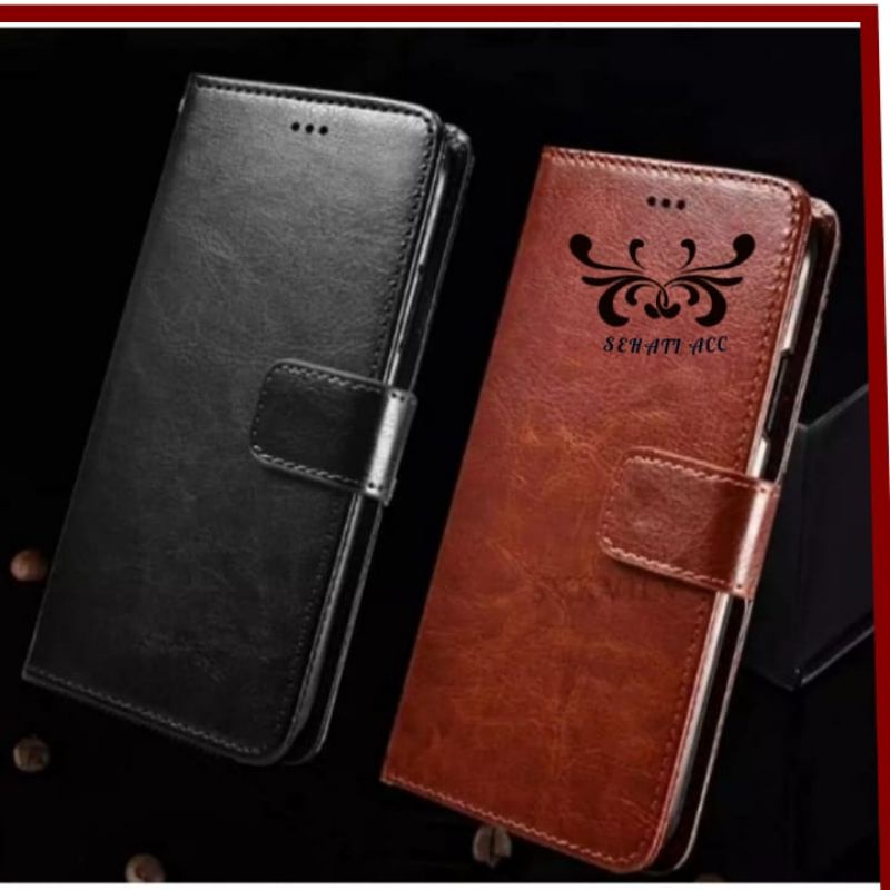 OPPO F1S flip casing dompet magnet bahan kulit premium leather case