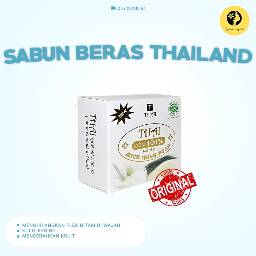 (BISA COD) SABUN BERAS THAILAND/ PEMUTIH WAJAH  BPOM / PENGHILANG JERAWAT / PENGHILANG FLEK HITAM / 