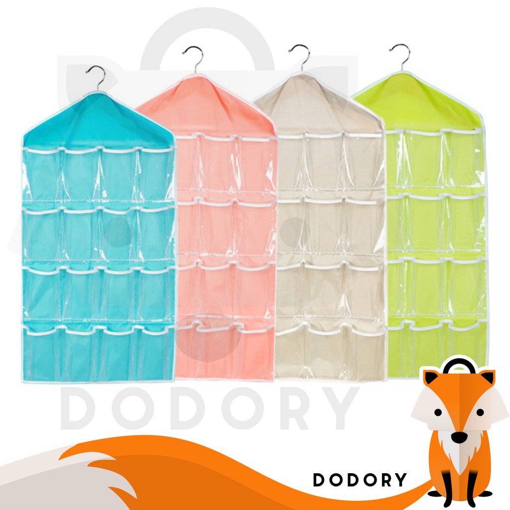 DODORY HL0036 Gantungan Celana Dalam 16 Sekat Pouch Hanging Organizer