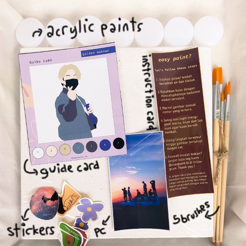 Jungkook BTS paint by number painting kit