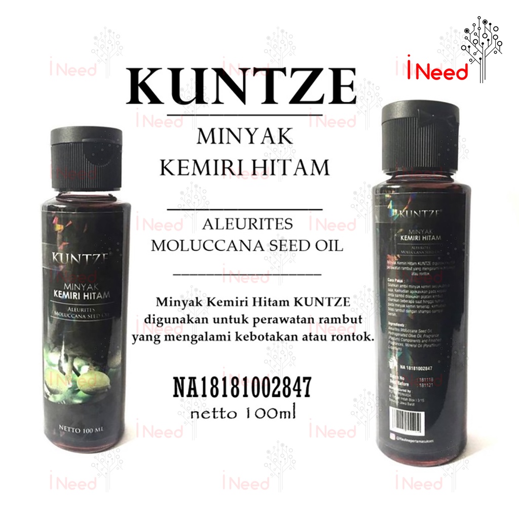 (INEED) KUNTZE Minyak Kemiri Hitam BPOM