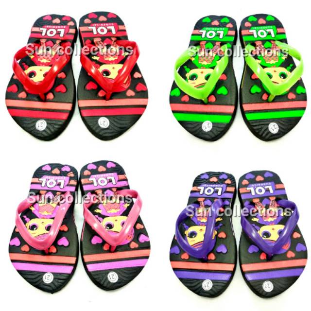 Termurah!!! Sandal Jepit Karakter anak baby Girl