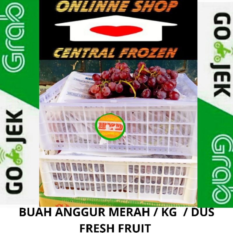 

BUAH ANGGUR MERAH RRC PER KG DAN DUS FRESH FRUIT