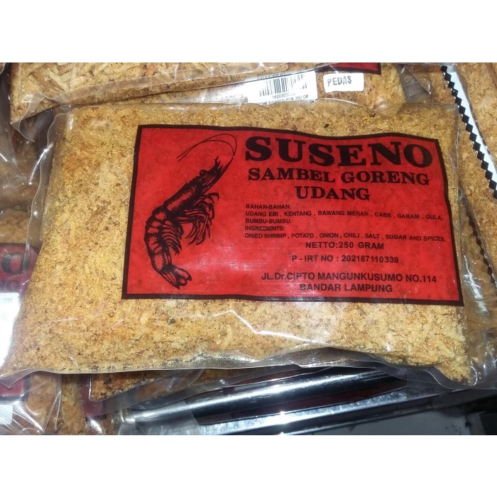 

- BARU Sambal/Sambel Goreng Udang Suseno Plastik - Pedas