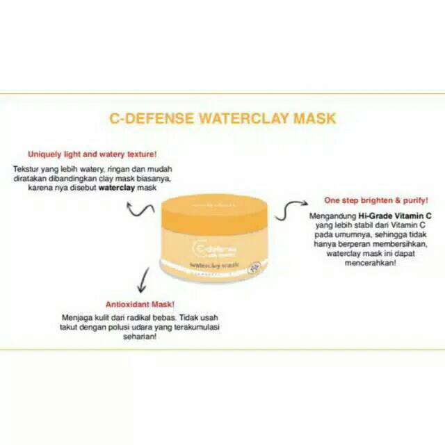 ❣️Rakkistore99❣️Wardah C Defense Waterclay Mask 30g (100% Original)