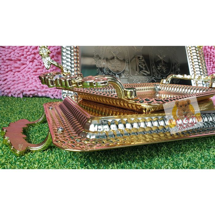 PREMIUM Nampan emas set3 nampan GOLD NAMPAN ARAB TEBAL DIAMOND 2208