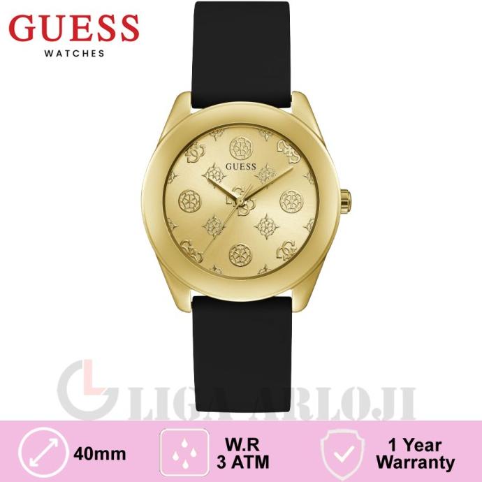 GUESS GW0107L2 Original PEONY G Jam Tangan Wanita Analog Gold Black barang ada