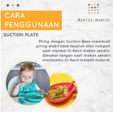 Marcus &amp; Marcus Silicone Suction Plate - Peralatan Makan MPASI