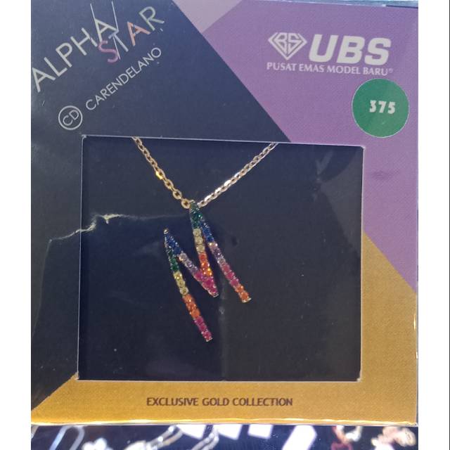 Kalung carendelano alphastar huruf M