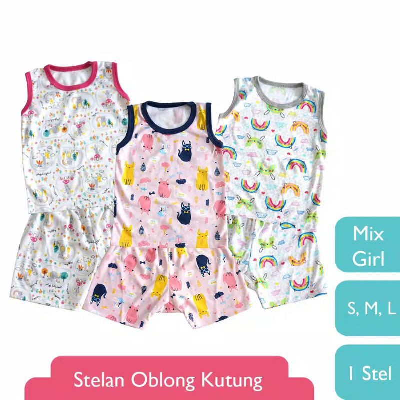 (LIBBY) Setelan Oblong Kutung/Singlet Oblong