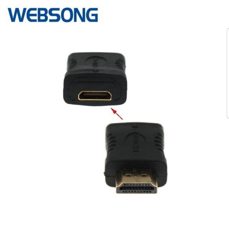 Connector HDMI mini Female to HDMI Male Websong