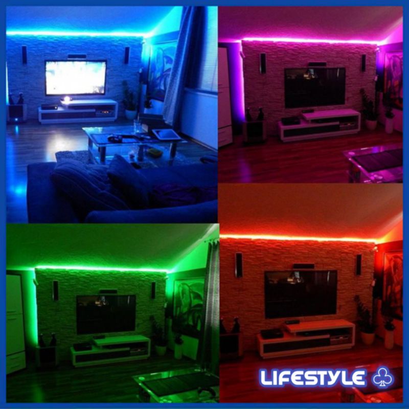 lampu led strip rgb kumplit  plafon ruang tamu lampu plafon aesthetic kamar tidur
