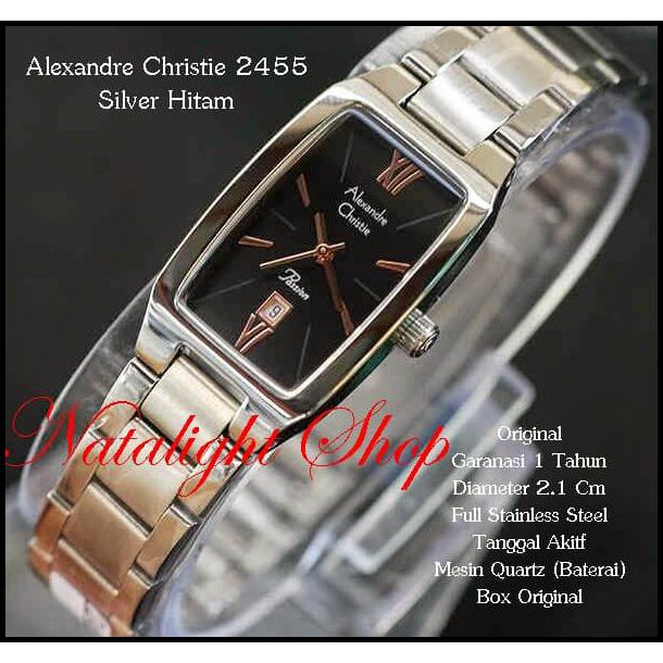 Jam Tangan Wanita Simple Elegan Alexandre Christie 2455 Silver