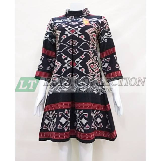 Dress tenun modern wiru depan