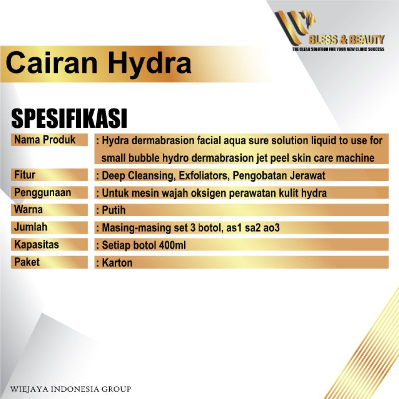 Serum Hydra Peel Cairan Hydrapeel Facial Termurah AS1 AO3 SA2 Oxygen Spray Dermabrasion Original 400ml