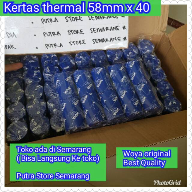 

Kertas Thermal 58x40 Woya Harga 10 Roll Kertas Printer thermal