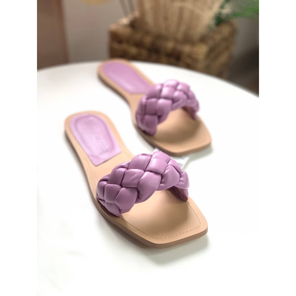 [7.7 Boombastis Sale⚡] - SANDAL WANITA STS011 FLAT WOVEN SANDALS PREMIUM IMPORT