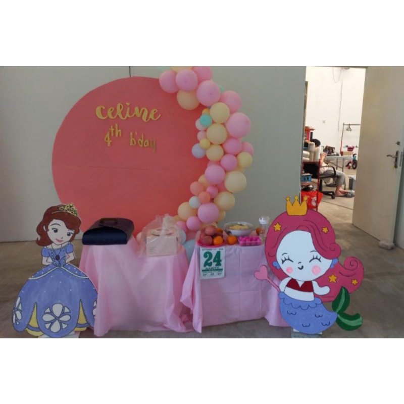 backdrop ultah dekorasi ultah