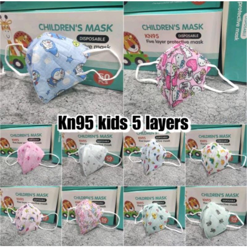 KN95 ANAK NO VALVE - MASKER ANAK KIDS CHILD KN95 5PLY TANPA RESPIRATOR -