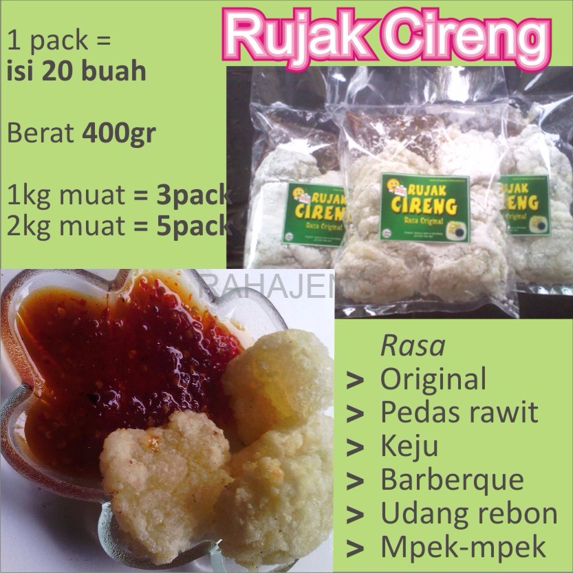 

Rujak cireng aneka rasa 1pack/20 buah - jakarta