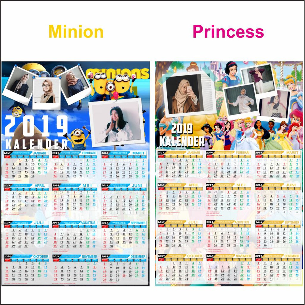 Kalender Tanggalan Foto Satu Lembar Tahun 2020 Terima Reseller Dropshiper