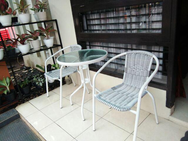 Furniture Meja Kursi Teras Set Isi 3 Pcs