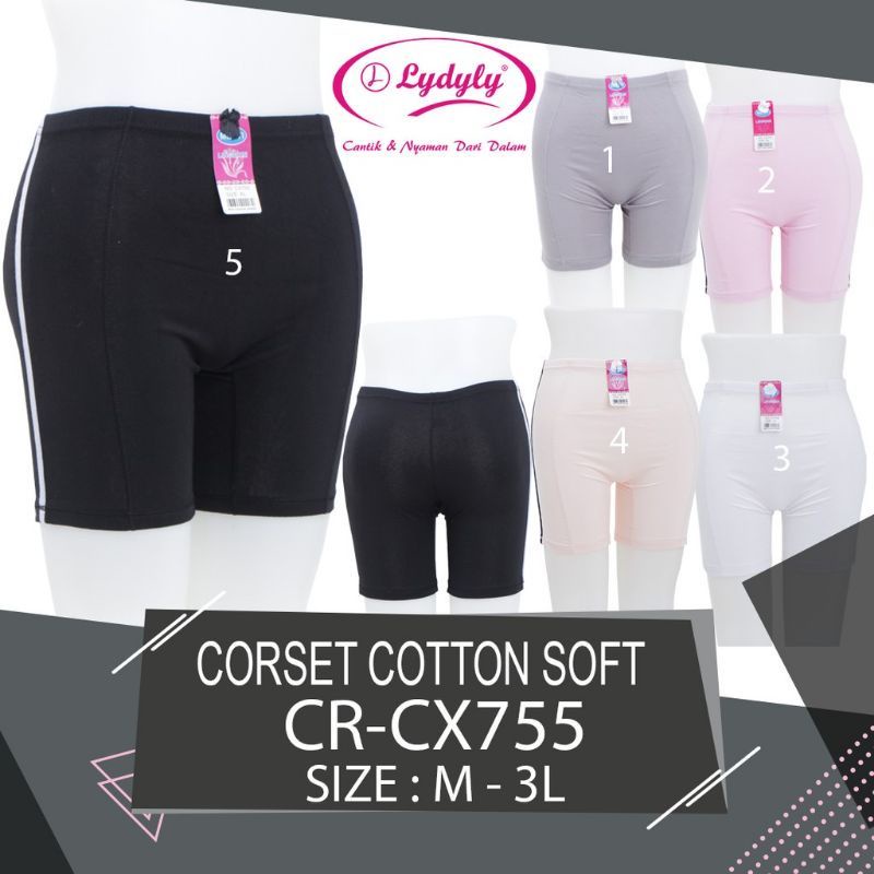 Shot korset katun premium lydyly/dalaman celana wanita katun premium