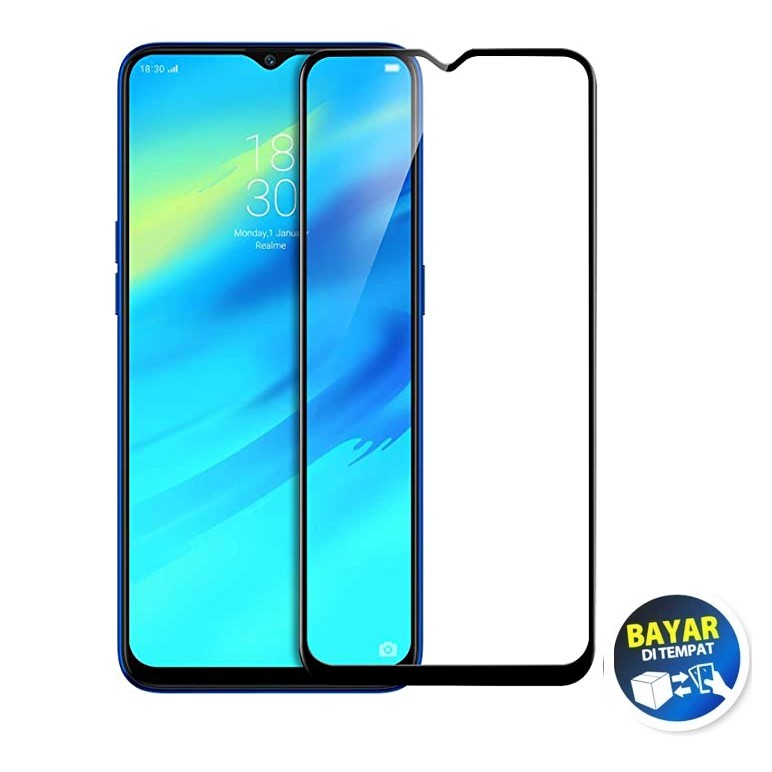 Tempered Glass Full Oppo Realme 2 Pro Anti Gores Kaca Full Layar