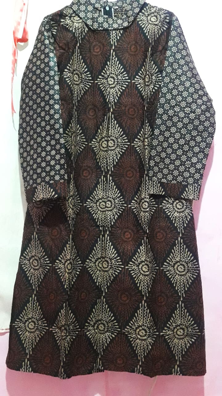 Atasan Dress Batik Wanita Sogan Tb0020sb