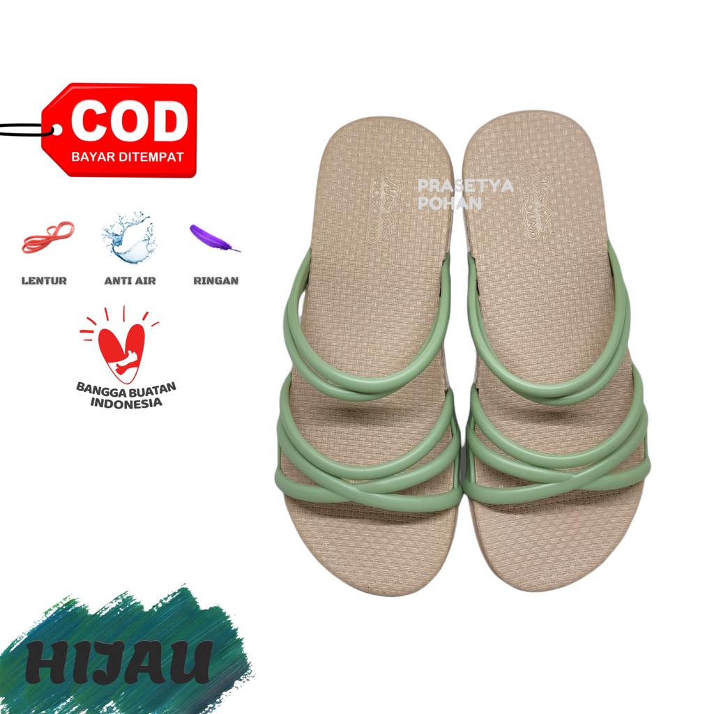 Sandal Tali Wanita Anti Air dan Ringan - Sendal Wanita NE X039