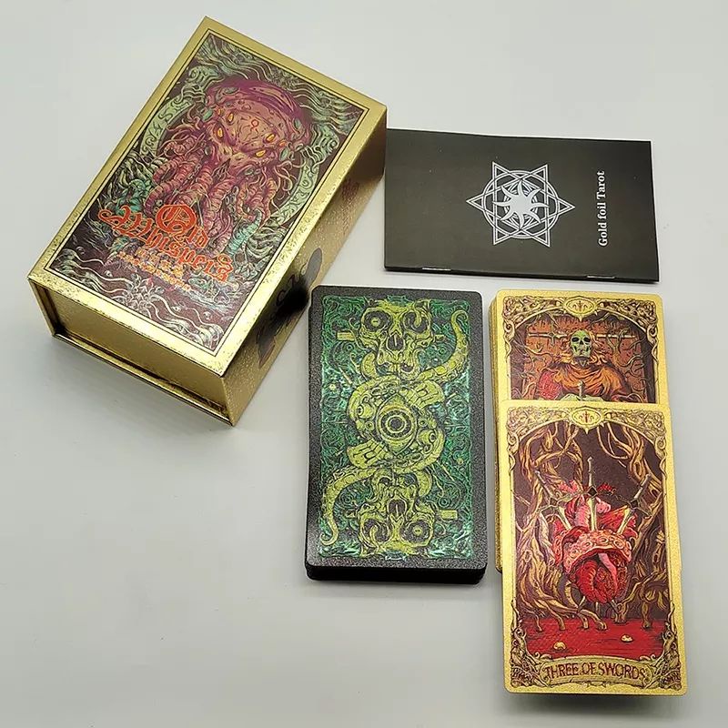 Legend Cthulhu Dio Whispers Tarot PVC Gold Foil 12x7cm with Hardbox include guide paper