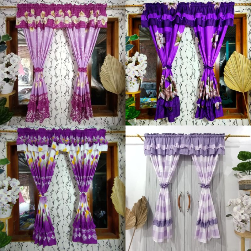 Gorden Jendela Kamar Tidur Model Serut Motif Best Seller Terbaru Termurah Ukuran 100x150cm // Horden