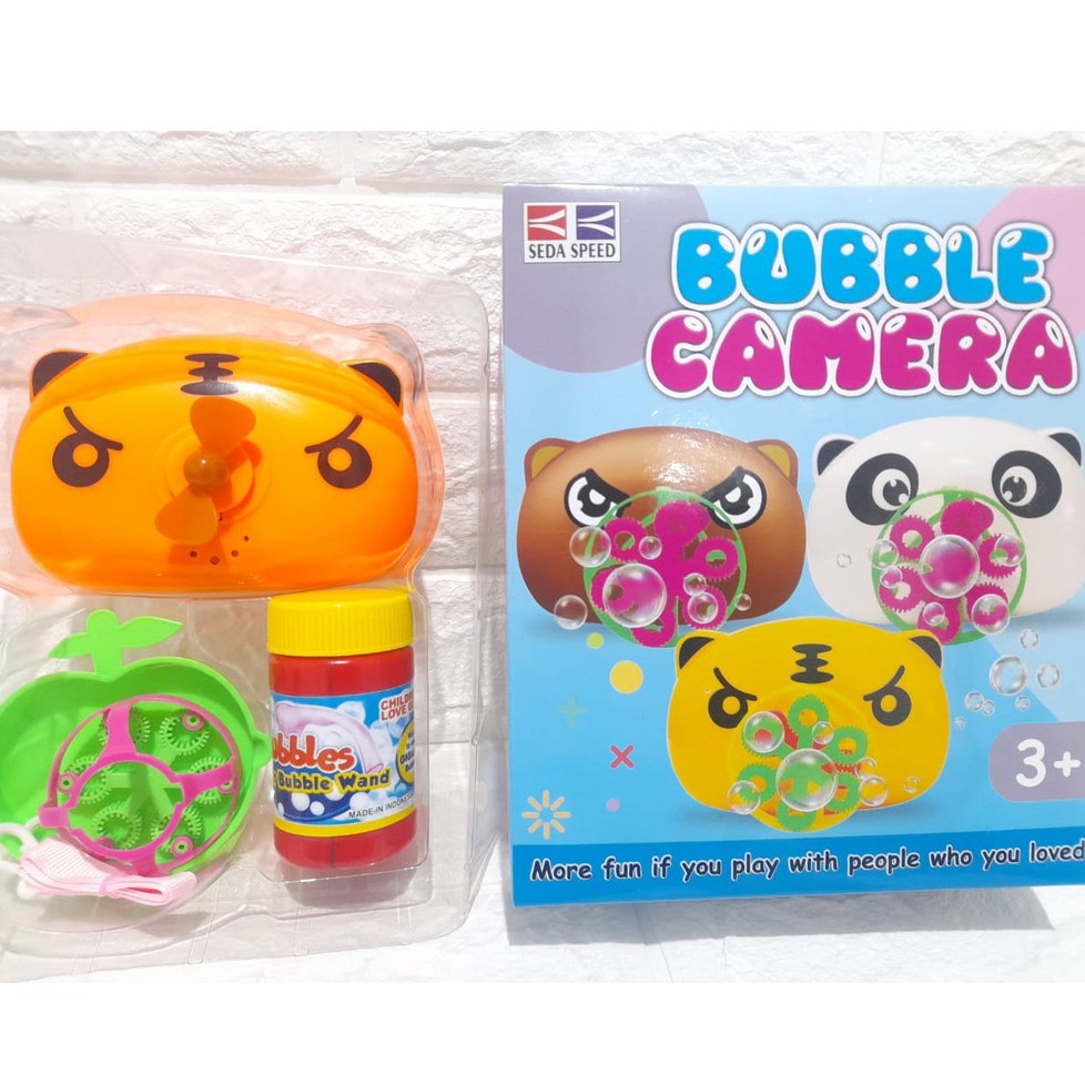 Mainan Anak Bubble Camera Electric / Kamera Gelembung Sabun Elektrik Ada Lampu dan Musik