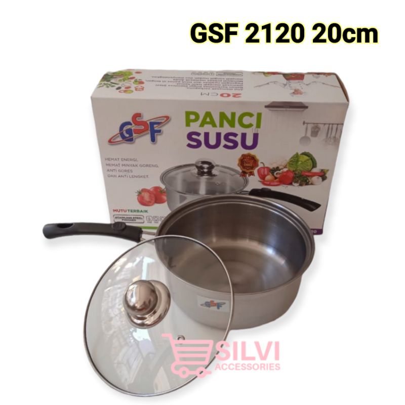 Jual Panci Susu Stainless Gsf G Tutup Kaca Milk Pot Mpasi