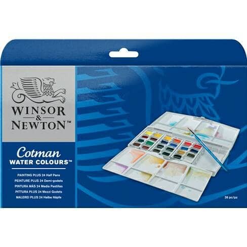 

Cotman Water Colours Painting Plus 24 Half Pan Set Winsor & Newton