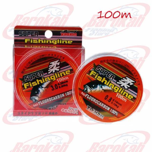 Senar Pancing Super Fishing Line FluoroCarbon 100%