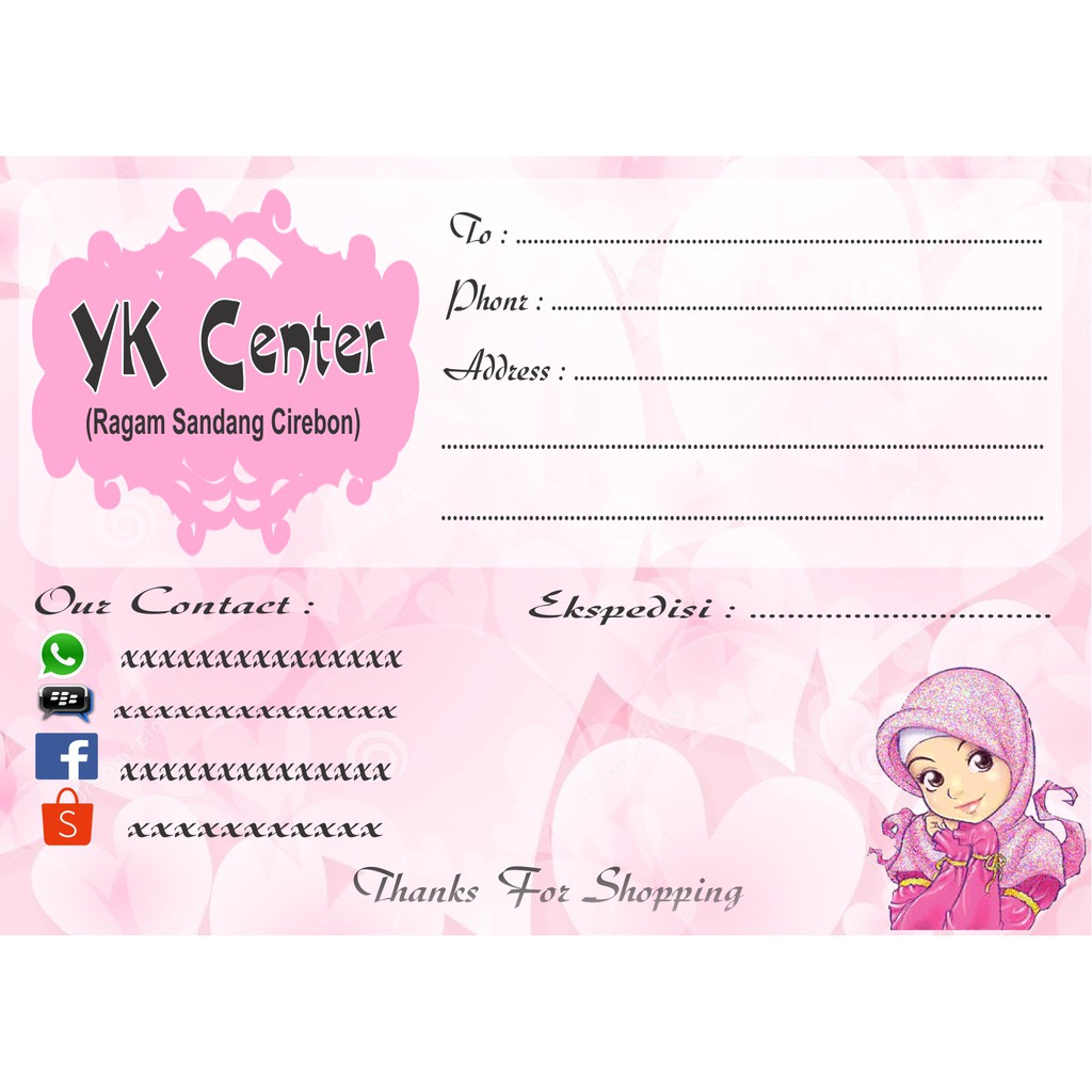 

Label Pengiriman olshop Full Color