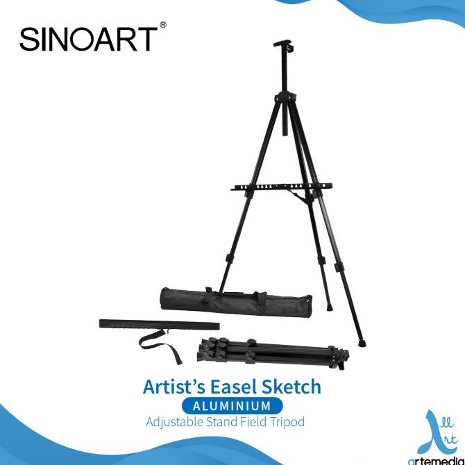 

Easel Lukis Sinoart Artists Sketch Aluminium Stand Field Tripod ---READY---
