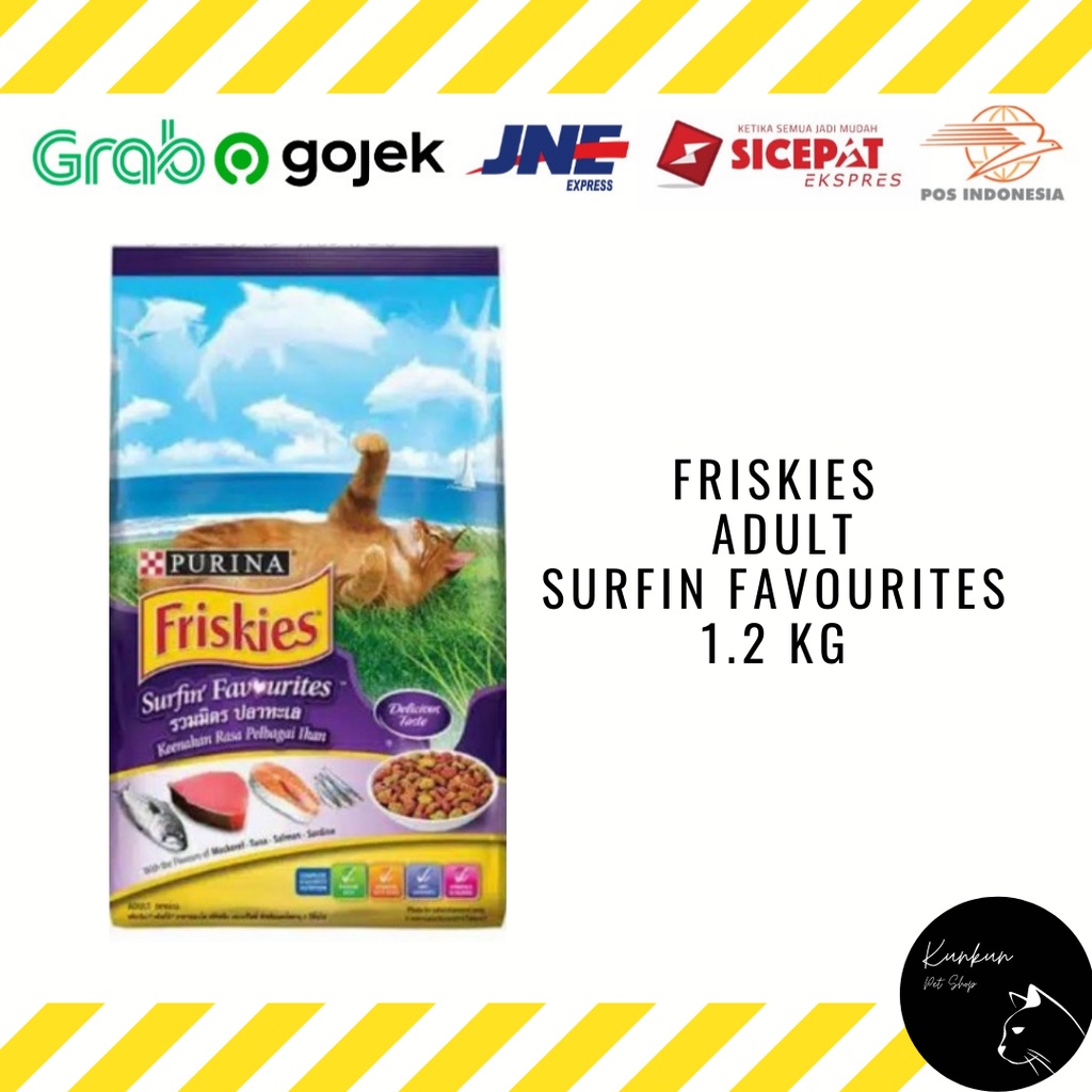 FRISKIES ADULT 1.2KG - SURFIN FAVORITES (DRY CAT FOOD)