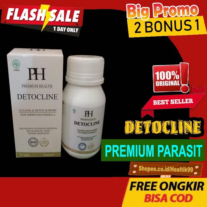 Obat Detocline Suplemen Asli - Detocline Obat Pembasmi Cacing & Parasit 100% Paling Ampuh dan Aman