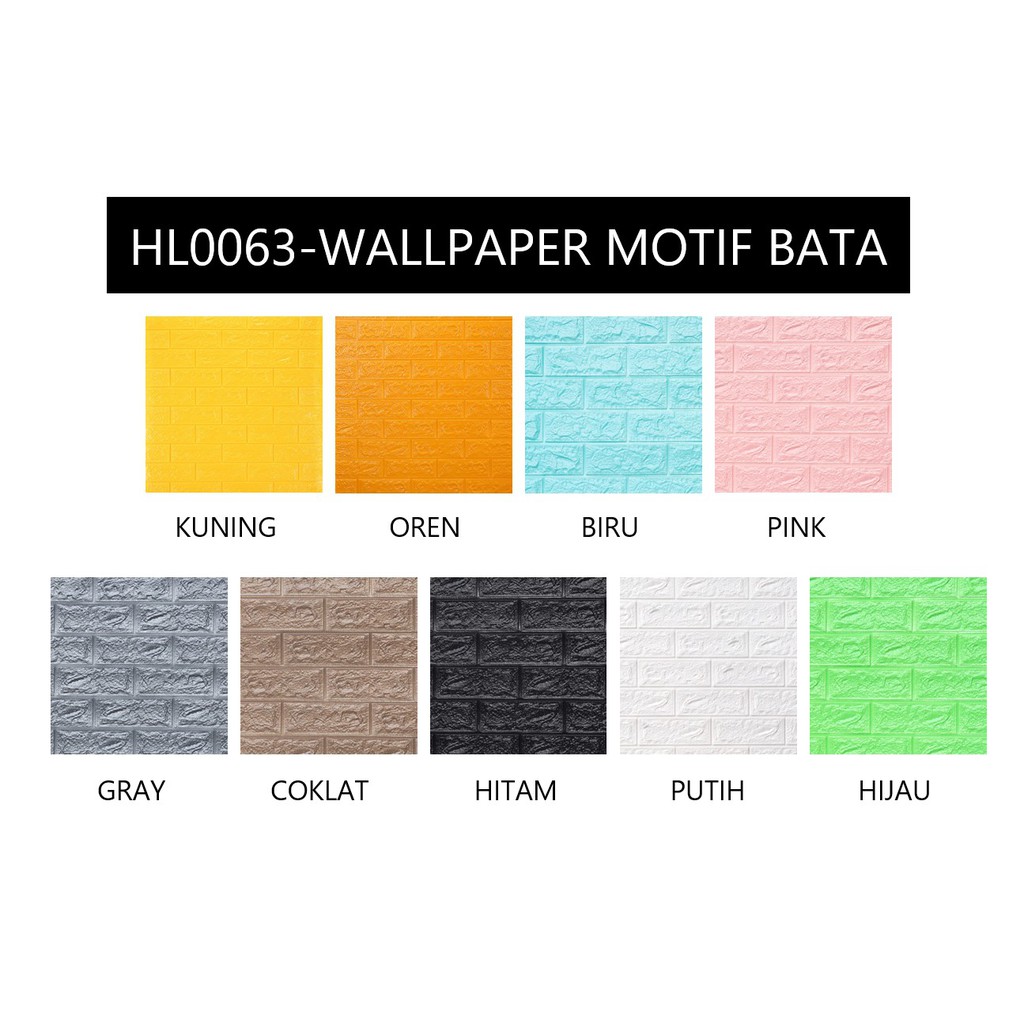 FYGALERY HL0063 Wallpaper Dinding Foam Batu Bata 3D Sticker Wall Decoration Dekorasi Rumah Murah-1