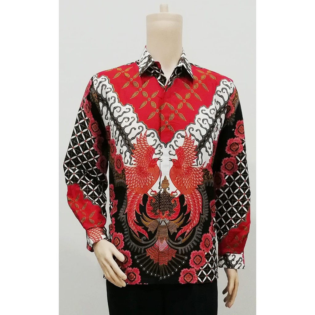 Kemeja Hem Baju Seragam Pria Batik Lengan Panjang 2664 Jumbo Big Size XXL