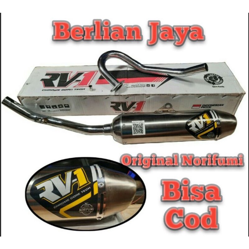 knalpot racing buat motor klx150/bf/dtraker/crf150/wr155 norifumi rv1 T3 asli 100%