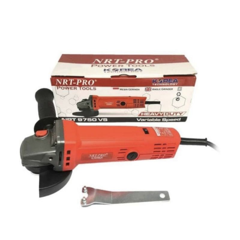 Gerinda NRT 9750 VS Variable Speed - Mesin Gerinda Tangan 4" NRT PRO Angle Grinder