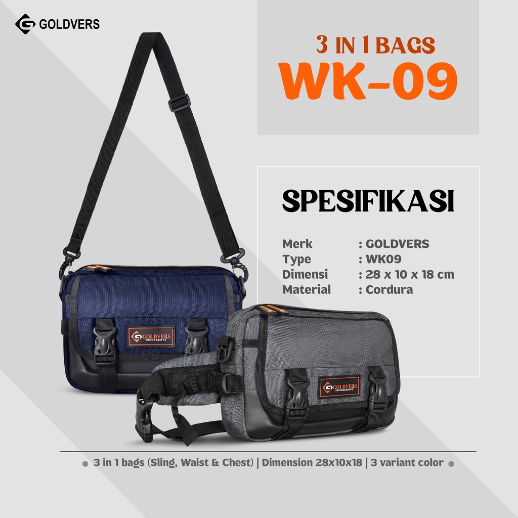 WK09 - Tas Messege Tas Selempang Tas Pria Linnya Original Import GOLDVERS - KREATIVO